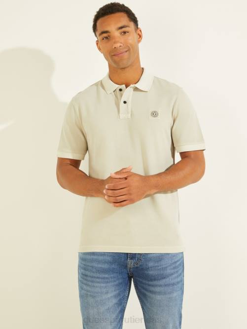 GUESS polo lavado hombres 0P8X4142 límite gris vestir