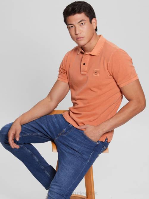 GUESS polo lavado hombres 0P8X4143 puesta de sol en la isla vestir