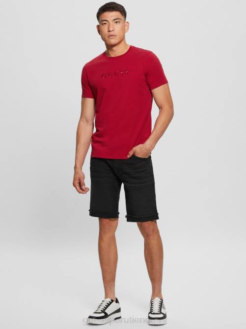 GUESS camiseta con logo bordado hombres 0P8X4005 chile rojo vestir