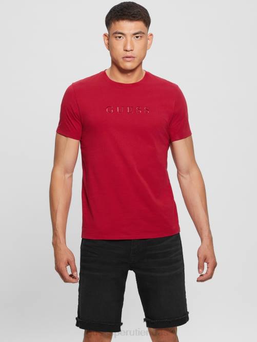 GUESS camiseta con logo bordado hombres 0P8X4005 chile rojo vestir