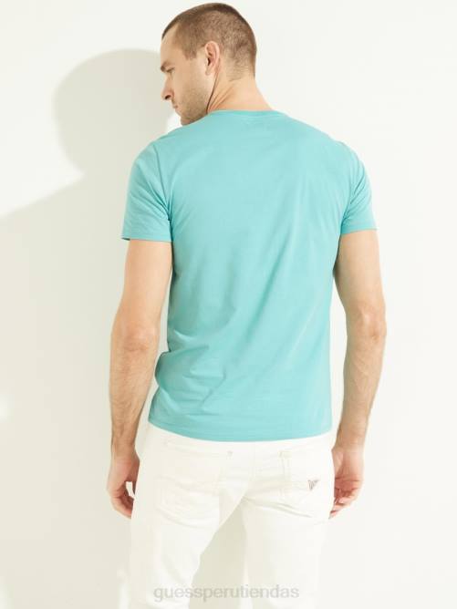 GUESS camiseta con logo bordado hombres 0P8X4110 tinta a714 vestir