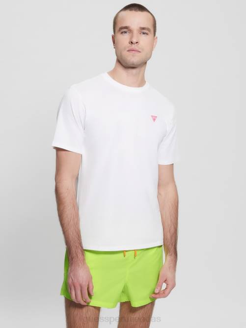 GUESS camiseta con logo ecológico hombres 0P8X4023 blanco puro vestir