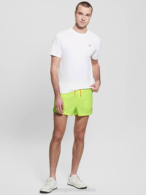 GUESS camiseta con logo ecológico hombres 0P8X4023 blanco puro vestir