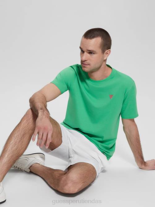 GUESS camiseta con logo ecológico hombres 0P8X4100 equilibrio verde vestir