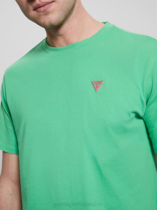 GUESS camiseta con logo ecológico hombres 0P8X4100 equilibrio verde vestir