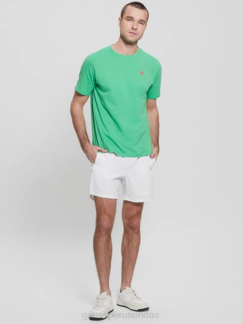 GUESS camiseta con logo ecológico hombres 0P8X4100 equilibrio verde vestir