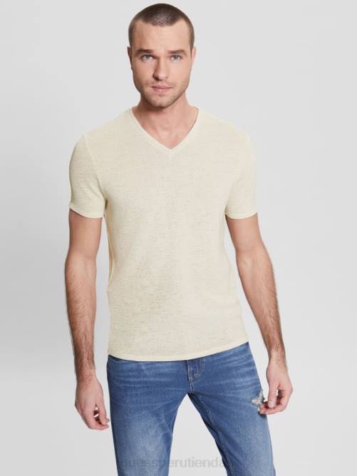 GUESS camiseta de gasa hombres 0P8X4000 humo blanco vestir
