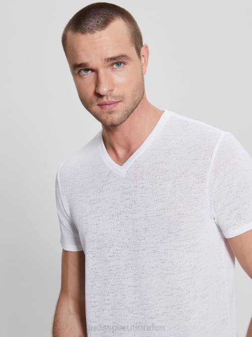 GUESS camiseta de gasa hombres 0P8X4004 blanco puro vestir