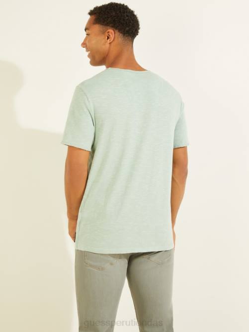 GUESS camiseta de polvo hombres 0P8X4078 polvo de matcha vestir