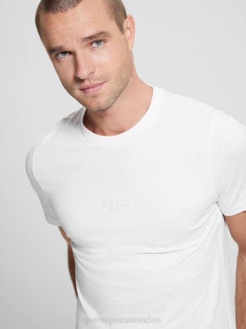 GUESS camiseta eco Aidy hombres 0P8X4085 blanco puro vestir