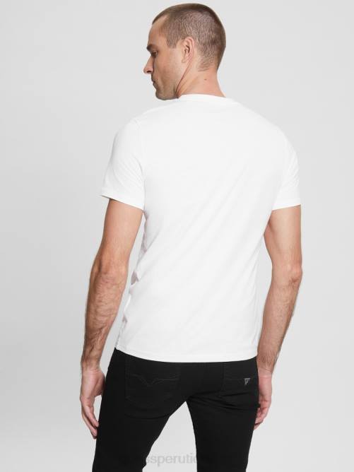 GUESS camiseta eco Aidy hombres 0P8X4085 blanco puro vestir