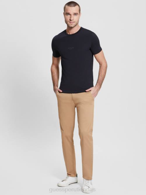 GUESS camiseta eco Aidy hombres 0P8X4099 azul elegante vestir