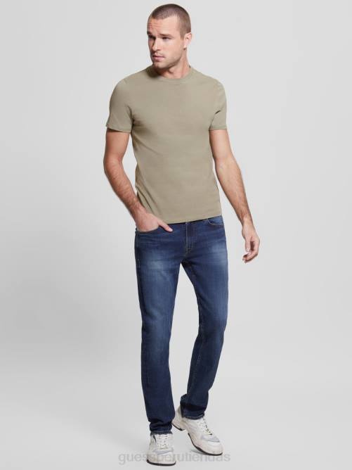 GUESS camiseta eco Aidy hombres 0P8X4125 verde musgo vestir