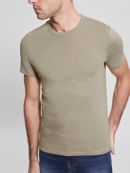 GUESS camiseta eco Aidy hombres 0P8X4125 verde musgo vestir