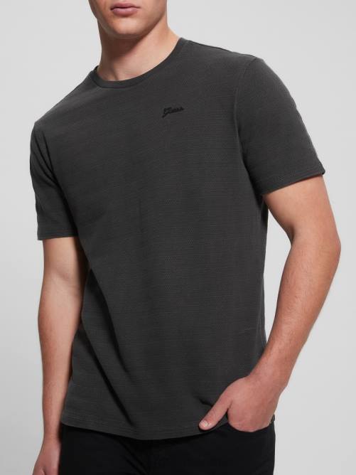 GUESS camiseta eco vincent con cuello redondo hombres 0P8X4030 negro azabache multicolor vestir