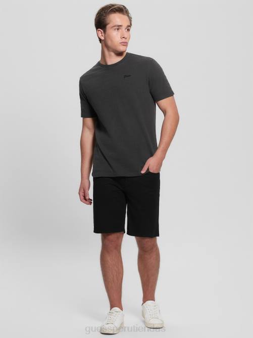 GUESS camiseta eco vincent con cuello redondo hombres 0P8X4030 negro azabache multicolor vestir