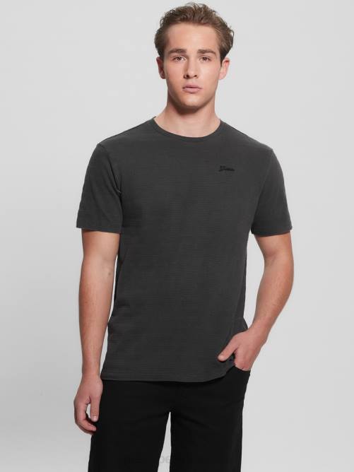 GUESS camiseta eco vincent con cuello redondo hombres 0P8X4030 negro azabache multicolor vestir