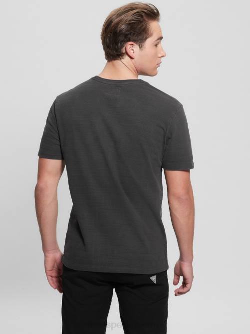 GUESS camiseta eco vincent con cuello redondo hombres 0P8X4030 negro azabache multicolor vestir