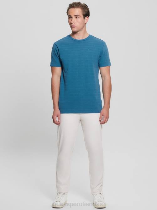 GUESS camiseta eco vincent con cuello redondo hombres 0P8X4096 azul submarino multi vestir