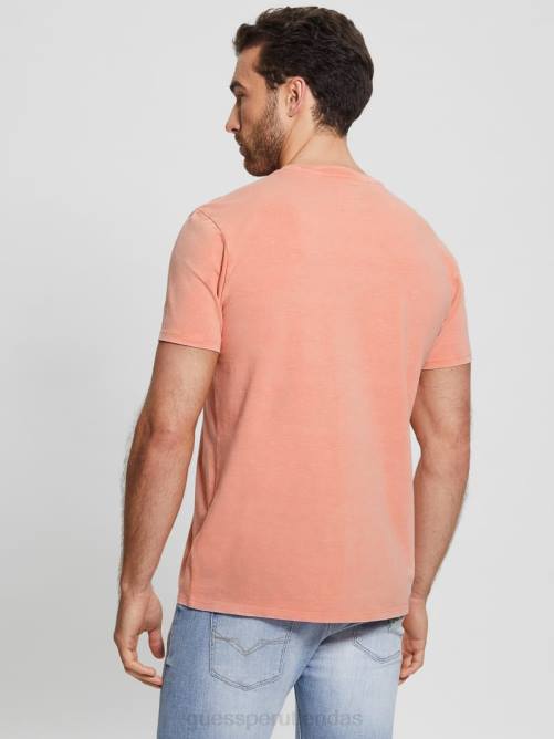 GUESS camiseta lavada eli hombres 0P8X3985 aechmea meñique multi vestir