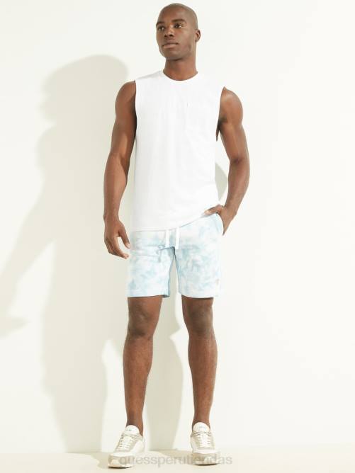 GUESS camiseta musculosa de algodón y cáñamo hombres 0P8X4049 blanco puro vestir
