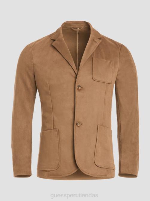 GUESS blazer Tyron de gamuza sintética hombres 0P8X3959 macchiato vestir
