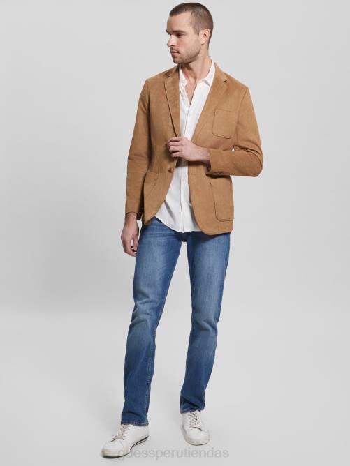 GUESS blazer Tyron de gamuza sintética hombres 0P8X3959 macchiato vestir