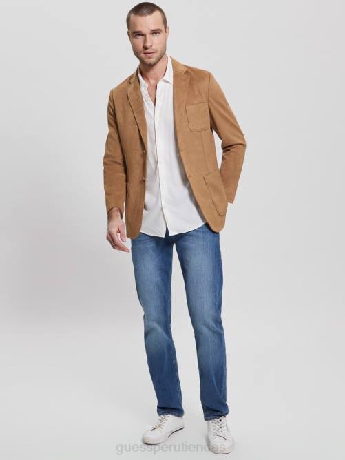 GUESS blazer Tyron de gamuza sintética hombres 0P8X3959 macchiato vestir