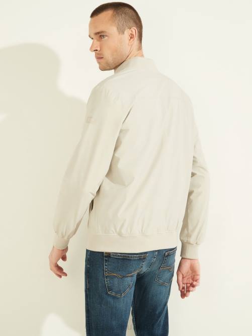GUESS chaqueta de vuelo cómoda hombres 0P8X4107 límite gris vestir