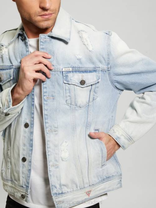 GUESS chaqueta eco dillon hombres 0P8X3947 lavado ligero vestir