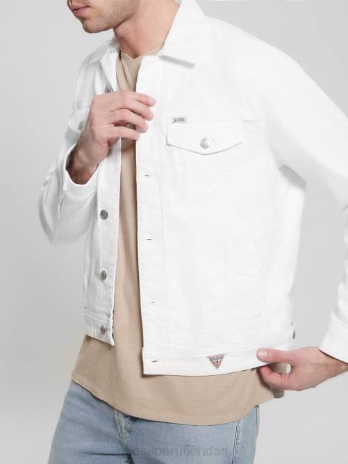 GUESS chaqueta eco dillon hombres 0P8X3955 Blanco óptico vestir