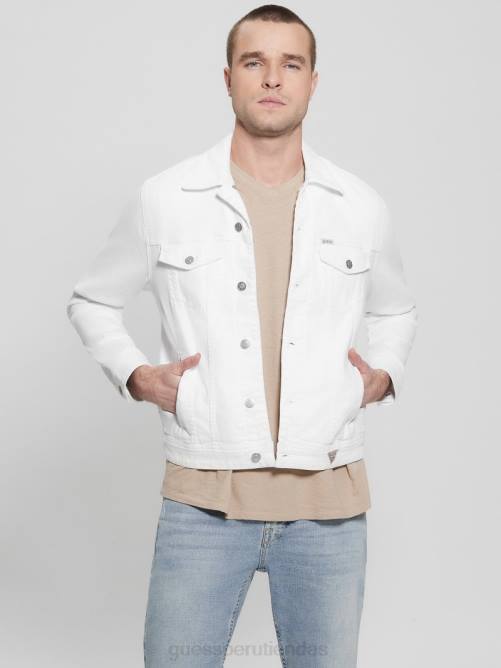 GUESS chaqueta eco dillon hombres 0P8X3955 Blanco óptico vestir