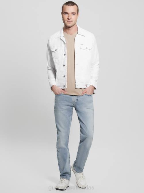 GUESS chaqueta eco dillon hombres 0P8X3955 Blanco óptico vestir