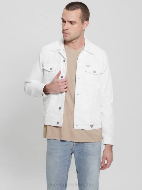 GUESS chaqueta eco dillon hombres 0P8X3955 Blanco óptico vestir