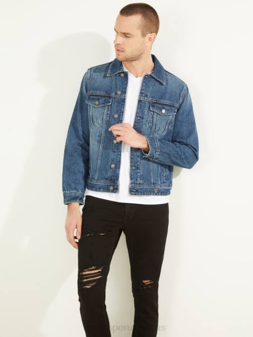 GUESS chaqueta eco dillon hombres 0P8X4182 lavado medio vestir