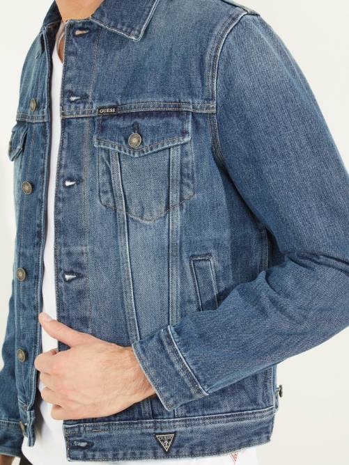 GUESS chaqueta eco dillon hombres 0P8X4182 lavado medio vestir