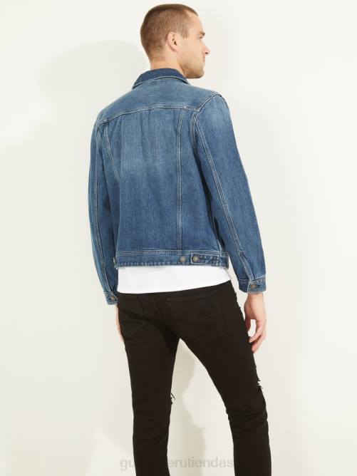 GUESS chaqueta eco dillon hombres 0P8X4182 lavado medio vestir