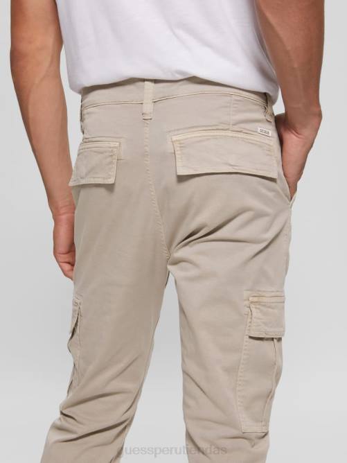 GUESS pantalones cargo clásicos lonta hombres 0P8X3968 piedra pasadena multi vestir