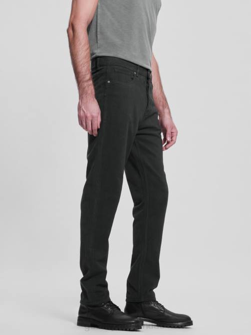 GUESS pantalones eco james slim tejidos hombres 0P8X4013 bosque alpino vestir