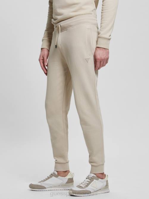 GUESS pantalones ecológicos con logo Aldwin hombres 0P8X4012 cemento vestir