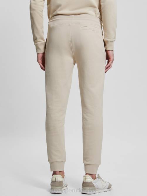 GUESS pantalones ecológicos con logo Aldwin hombres 0P8X4012 cemento vestir