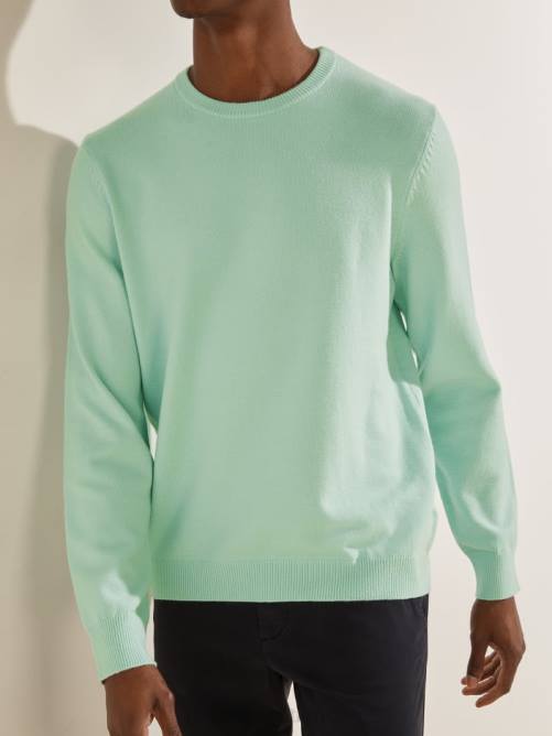 GUESS suéter eco liam con cuello redondo hombres 0P8X4175 menta suave vestir