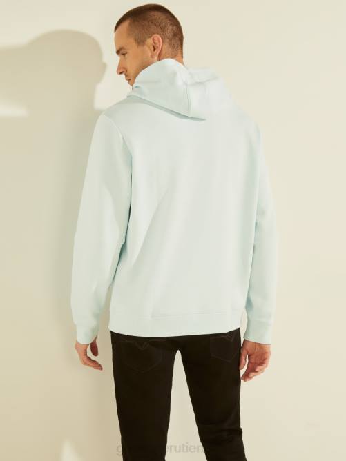 GUESS sudadera con capucha y logo eco roy hombres 0P8X4025 marsella azul vestir