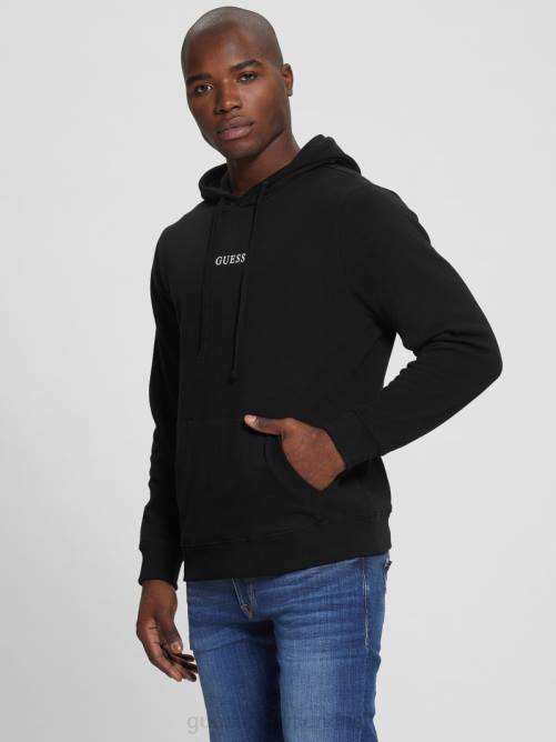 GUESS sudadera con logo bordado y eco roy hombres 0P8X4167 negro vestir