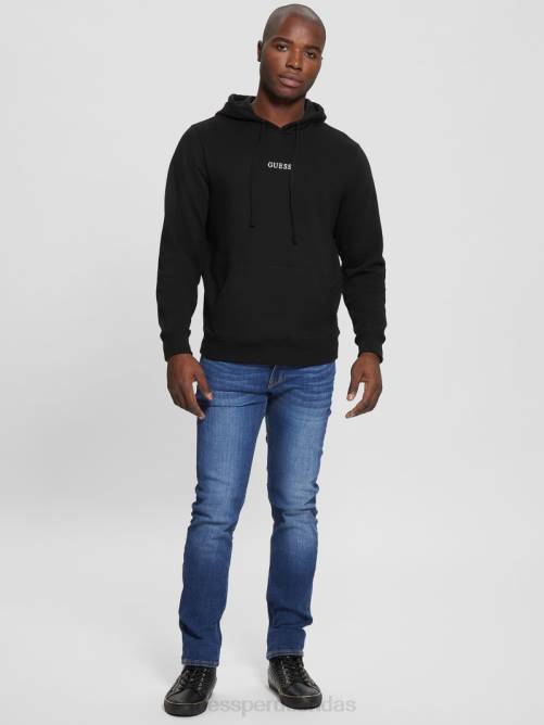 GUESS sudadera con logo bordado y eco roy hombres 0P8X4167 negro vestir