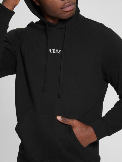 GUESS sudadera con logo bordado y eco roy hombres 0P8X4167 negro vestir