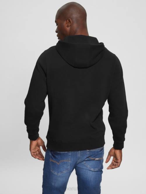 GUESS sudadera con logo bordado y eco roy hombres 0P8X4167 negro vestir