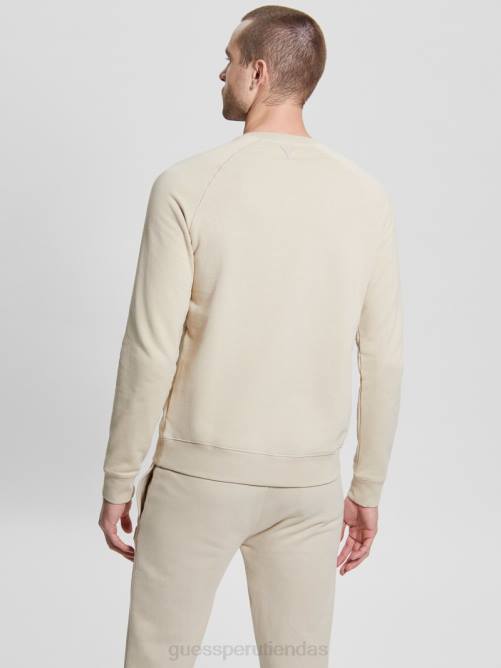 GUESS sudadera eco aldwin con logo hombres 0P8X3999 cemento vestir