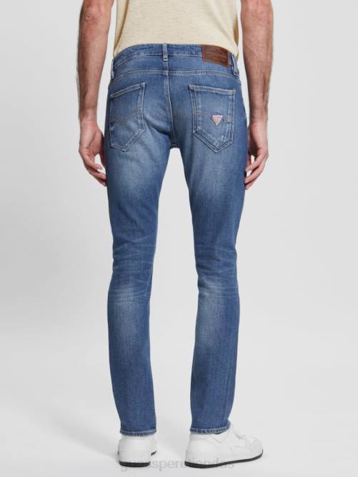 GUESS jeans ajustados desgastados eco miami hombres 0P8X3995 remero vestir