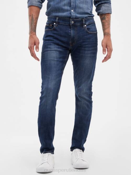 GUESS jeans ajustados desteñidos hombres 0P8X3980 lavado de olvera vestir